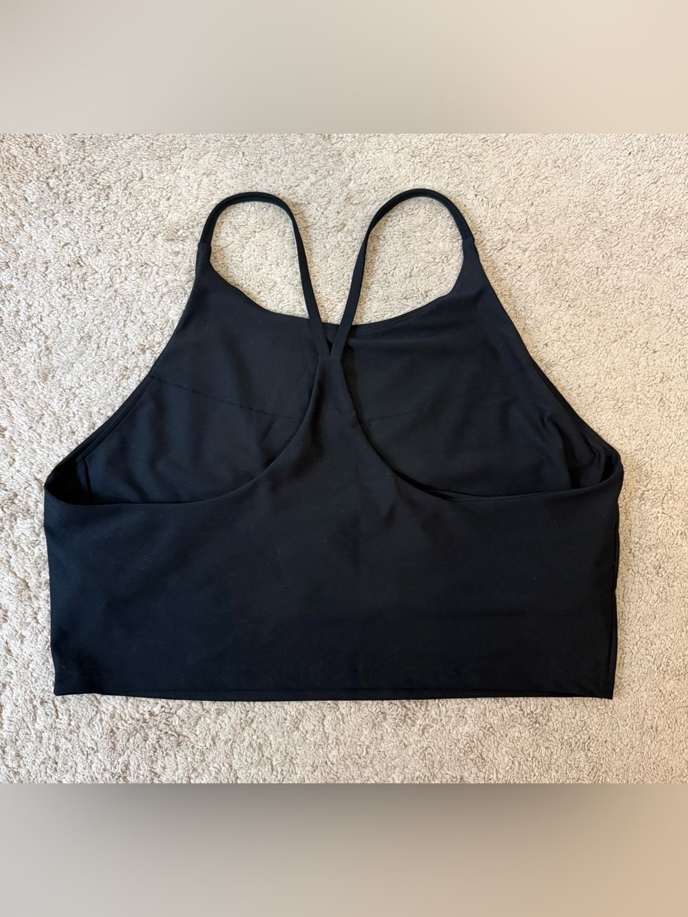 NWOT Old Navy Active PowerSoft Longline Sports Bra XXL Black Racerback - Picture 2 of 4